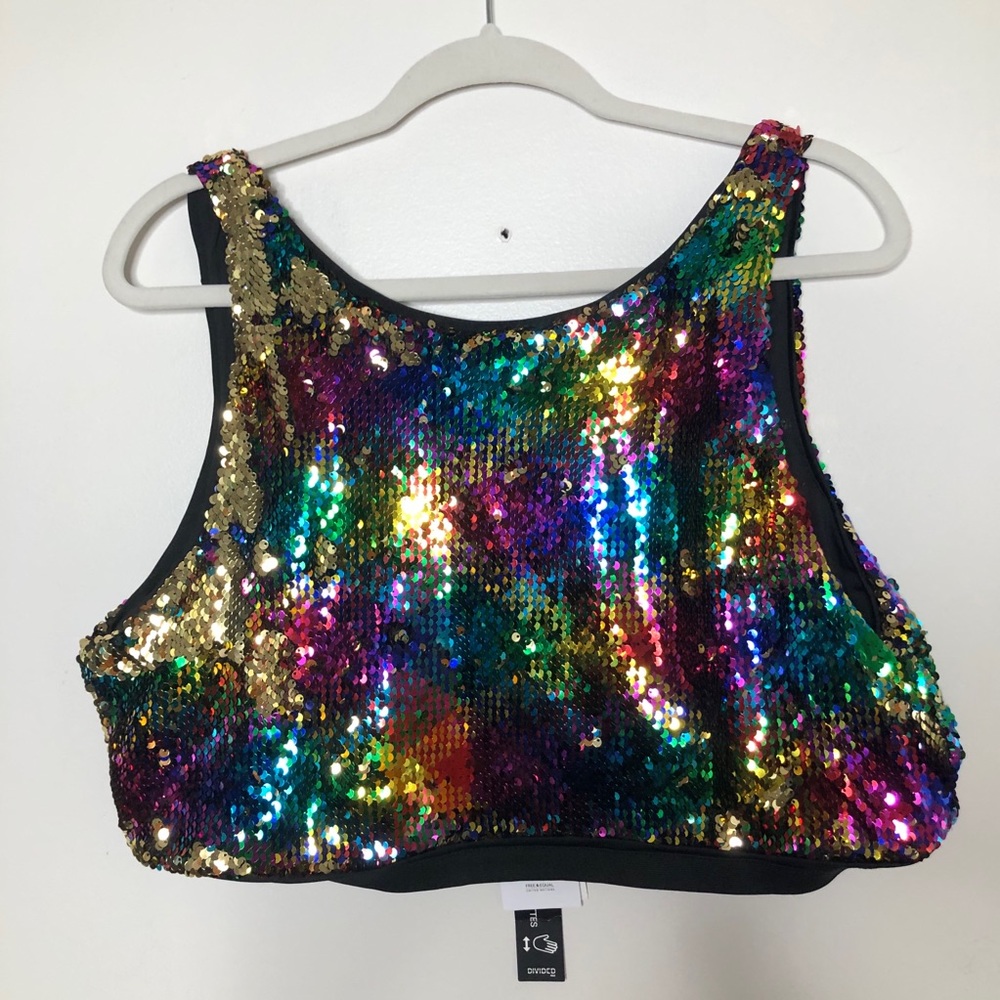 NWT H&M sequin crop top